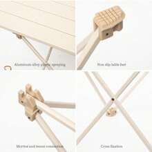1 pieza Mesa plegable de aleación de aluminio ultralígera para uso en exteriores, portátil para camping, picnic, barbacoa, ocio en la playa