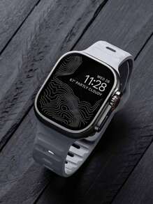 1 Peça Pulseira Compatível com Apple Watch Ultra 2 49mm 41mm 45mm 42mm 46mm 38mm 49mm 40mm 44mm, Pulseira de Silicone FKM Macia para Homens e Mulheres, Fivela Quadrada Esportiva, Compatível com Séries 11 10 9 8 7 SE 6 5 4 3