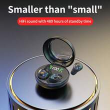 Nouveaux écouteurs sans fil mini, design intra-auriculaire super petit, haute qualité sonore et élégant, affichage du niveau de batterie, convient aux hommes et aux femmes pour le sport, la course, l'écoute de musique et le visionnage de vidéos