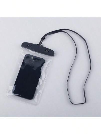 1pc Transparent Waterproof Phone Pouch, Suitable For Various Phones, Waterproof, Can Take Photos And Use Touch Screen