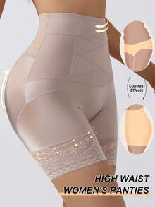High-Waisted Shaping Briefs With Tummy Control, Seamless Design. Slimming Shorts, Butt Lifting, Soft And Shaping. - Apricot - View 2