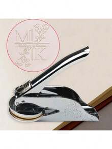 1pc Customized Wedding Embosser, Personalized Letter Combination And Initial Embosser, Can Customize Any Logo, Metal Stamp For Business Office Anniversary Gift, Monogram Seal - Multicolor - View 18