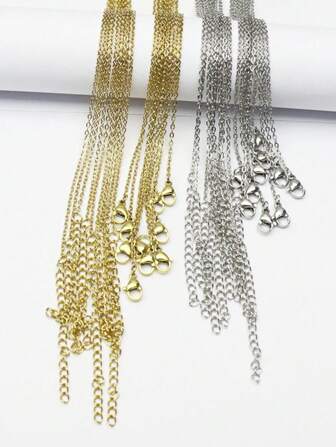 Bestselling Stainless Steel O-Shaped Fine Chain Necklace For Women, Daily Wear Collarbone Cross Chain Will Not Discolor, DIY Jewelry Wholesale
