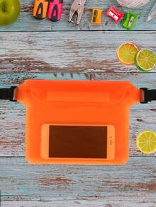 1pc Outdoor Sports Large Waterproof Phone Bag, Cross-Body Waterproof Waist Pouch, PVC Floating Waterproof Transparent Touch Screen Phone Bag