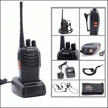 Radios FM Walkie Talkie Con Audifonos - Negro - Ver 5