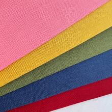 1 pezzo tessuto in lino adesivo fai-da-te, tessuto di imitazione lino 1200D, toppe termoadesive, tessile per divani, decorazione interna, mobili, divani, sedili auto, sedie da ufficio, scatole, artigianato, fai da te - Multicolore - Visualizzare 1