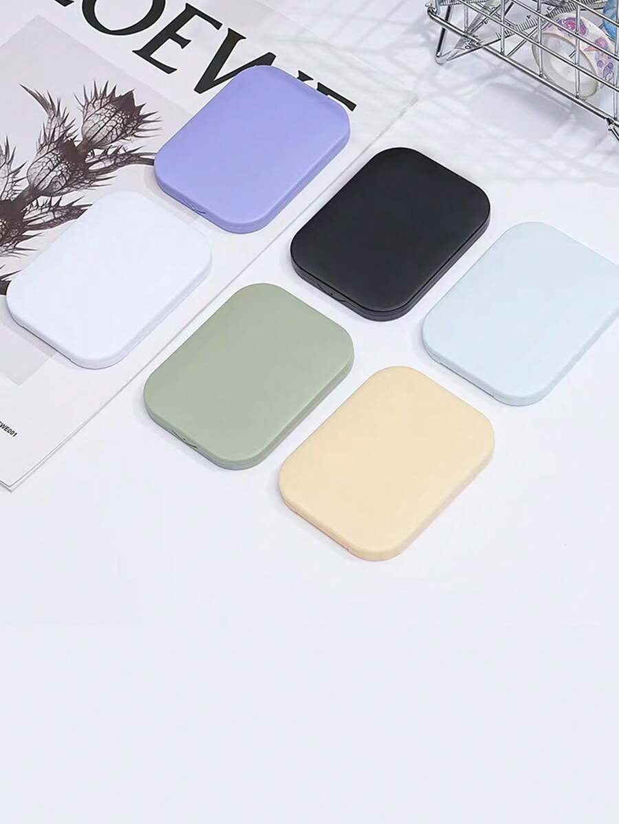 1pc Folding Mirror - Portable Travel Makeup Mirror, Compact Folding Pocket Mirror With Comb - Multicolor - View 1