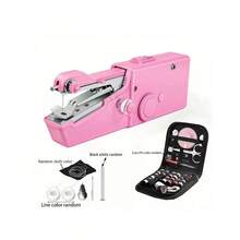 CS-101B Household Portable Electric Handheld Sewing Machine, Suitable For DIY Manual Sewing, Fabric, Clothing, Travel, Home, USB Power Supply And AA Battery Power Supply, Easy-To-Use Beginner Small Handheld Sewing Machine, Single Machine Size 8.2 "* 2.7" * 1.2 "(Note: Can Only Be Used For Thin Fabrics/The Color Of The Attachment Is Random) - Multicolor - View 19