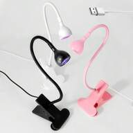 LIMEGIRL 1 szt. Lampa UV do paznokci LED, do utwardzania żelu, elastyczna, miniaturowa lampa USB do paznokci, mocowana na klipsie, przenośna suszarka do paznokci, narzędzie do salonu pielęgnacji paznokci, mała lampa do paznokci z klipsem, giętka, bardzo elastyczna, zasilana przez USB, uruchamiana jednym dotknięciem