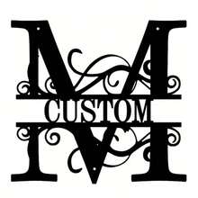 1 Fine Metal Art Logo - Personalized Last Name Logo, Name Design, Home Decoration With Custom Initials Thumbnail, Classic Style, Wall-Mounted Wall Art Decoration For Theme Parties, Perfect Heartfelt Gifts For Friends And Family