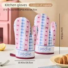 Creative Design Heat Resistant Gloves, Microwave Oven Baking Gloves, Anti-Slip & Thick Heat Insulation For Kitchen Use
