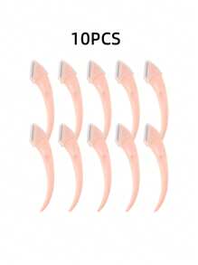 10/20pcs Assorted Crescent-Shaped Eyebrow Razors, Suitable For Beginners, Men & Women Eyebrow Grooming Tool