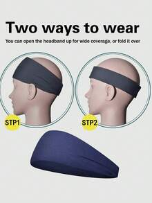 1/5 Stücke Herren Sport Stirnband (5 Stücke), feuchtigkeitsableitendes Stirnband, für Laufen, Radfahren, Fußball, Yoga, Stirnbänder, Herren Accessoires, Accessoires für Männer, Kopfaccessoires für Männer