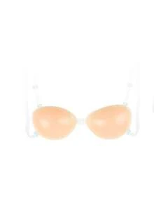 A Transparent Shoulder Strap Self-Adhesive Silicone Bra Sticker, Specially Designed For Wedding Dress Photography, Strapless Gowns, Invisible Lingerie, Enhancing Cleavage, And Sexy Breast Stickers With Straps.