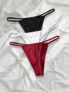 7Pcs Set Sexy Thongs Panties 7pcs Pack Soft G String Pack T Back Thongs Breathable Panties Sexy Briefs Personalized Thong Sexy Lingerie - Multicolor - View 2