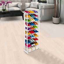KLACK Calzolaio da 30 paia - Organizza e proteggi le tue scarpe - Risparmia spazio e trova facilmente le tue calzature preferite. Ordine e stile nella tua casa! Consegna in 24/48 ore GRATUITA! - Bianco - Visualizzare 2