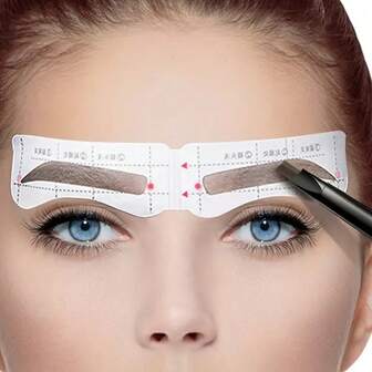 24片装一体式眉贴，可调节眉贴，垂坠眉卡，修眉辅助工具，价格实惠，适合作为圣诞礼物、化妆品、化妆工具、平价好物、礼品、女士礼品、圣诞礼物。