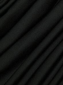 Top de tirantes de espagueti con decoración de hebilla de metal dorado con flor, color negro, para verano