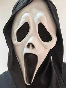 1pc Escape Chamber Horror Adult Death Skull Scream Latex -Mask Script Kill Dawn Kill Scream Ghost Latex -Mask Suitable For All Kinds Of Dance Party Cosplay.Halloween