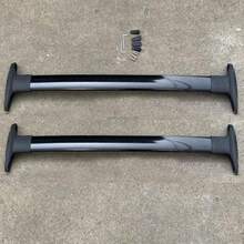 Aluminium 2pcs Car Roof Rack Cross Bars Railing Carrier Load Carrier Lockable Bike Lage Rack Support Rails Travel Accories For Fo-Rd Sport 2013-2020 Matte Black - As Pic - View 2