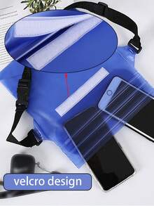 1pc Outdoor Sports Large Waterproof Phone Bag, Cross-Body Waterproof Waist Pouch, PVC Floating Waterproof Transparent Touch Screen Phone Bag