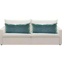 Kit 2 Almofada Baguete Grande Retangular Cruzada Cheia 70cm x 30cm - Azul menta - Visão 1