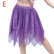Shimmering Dance Skirt Set - Ideal For Belly Dance & Latin Practice/Performance Attire Fall Clothes For Women - Multicolor - View 10
