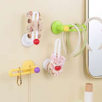 1 Pc Wall Mounted Hair Tie, Jewelry And Key Holder Rack