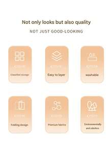 Super life 1 件带盖子和手柄的拉链衣服织物收纳盒，耐用大容量篮子，用于衣服、毯子、被子、玩具、家用衣柜整理器、节省空间的衣柜整理器 - 白色格子 - 查看 5