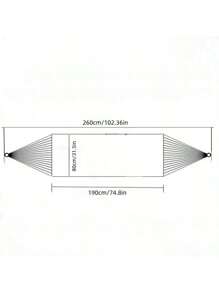 1pc Outdoor Canvas Hammock, Widened For Single/Double Use, Leisure Camping Equipment