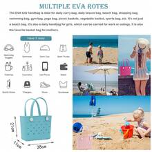 Small EVA Beach Bag Creative Rubber Beach Totes Waterproof Travel Bags Anti-Tilting Handbag For Sports, Pool, Beach,Yoga - Flesh Pink - View 2