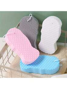 1pc Hanging Fish Scale Bath Sponge - Double-Sided Exfoliating Massage Bath Brush, Soft Foaming Body Cleansing Sponge, Spa-Like Experience, Easy To Clean And Quick Drying Bathroom Accessory - Multicolor - View 4