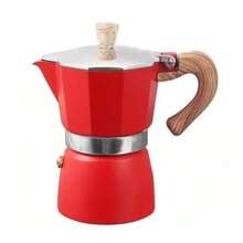 150ml/300ml八角木柄摩卡壶，便携式意式浓缩咖啡机，炉灶咖啡机工具，易于清洁，适合返校使用
