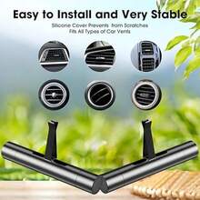 2 包定制汽车空气清新剂扩散器通风口夹，适用于汽车装饰配件，可选香味 DIY，带 10 个补充棒，适用于汽车、办公室、厨房、浴室、宠物屋 - 黑色 - 查看 6