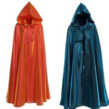 Medieval Cloak; Wizard Robe; Death Role-Play Performance Costume. Halloween Black Cape