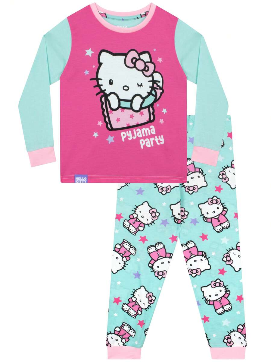 Pyjamas | Girls Hello Kitty Pyjamas | Girls' Pyjama Sets | Official Merchandise - Pink - View 1