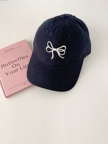 Bowknot Baseball Cap For Women, Summer UV Protection Visor Hat With Embroidered Letter, Retro Wide Brim Snapback Hat, Suitable For Large Head Circumference - One Size - View 20