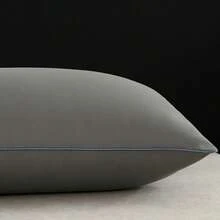 2个装纯色枕头带填充物，亲肤柔软，适合卧室家居使用
