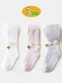 3 perechi de dresuri transpirabili pentru fete, colanți drăguți pentru copii mici, ciorapi plasă anti-țânțari, vară