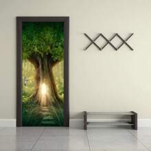 Nature Landscape Door Sticker Forest Beach Castle 3D Vinyl Removable Door Decor Sticker Wallpaper Room Decor Stickers Home Decor Wall Decor Bedroom Decor Bathroom Decor Room Decor Home Decor Living Room Wall Paper Wall Stickers Wall Papers Kitchen Decor