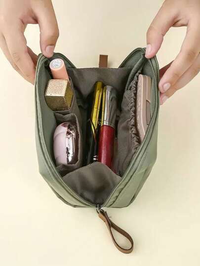 1pc Fashion Portable Lipstick Pouch, Women's Minimalist Travel Makeup Organizer Bag, Waterproof Toiletry Bag Suitable For Coins, Cards, Earphones, Hair Accessories, Small Items Storage Pouch Makeup Travel Toiletry Organizer Essentials Gifts Storage Zipper Accessories Nail, Makeup Bags, Cosmetic Bag, Makeup Organiser, Makeup Pouch, Small Makeup Bag, Cosmetic Bag, Large Makeup Bag, Christmas Gifts, Pouch, Clutch / Small Handbag, Makeup Organizer, Pouch, Brush Holder, Mini Pouch, Large Capacity Pouch