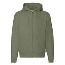 Fruit of the Loom Mens Premium Full Zip Hoodie (Classic Olive) - Green - View 1