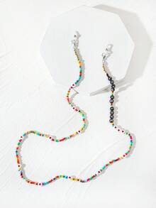 1pc Colorful Beaded "LOVE" Letter Eyeglasses Chain, Eyeglasses Accessories, Women Eyeglasses Strap - Color - View 5