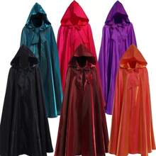 Medieval Cloak; Wizard Robe; Death Role-Play Performance Costume. Halloween Black Cape