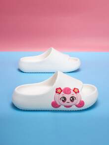 Kids Foam Slippers, Lightweight Non-Slip Soft Bottom Cute Cartoon Middle/Big Children Home Casual Quick-Drying Slide Sandals, Minimalist Design For Boys & Girls Beach