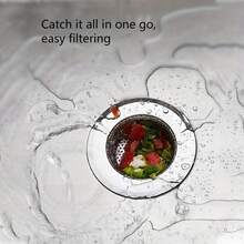 Stainless Steel Kitchen Sink Filter Screen - Diameter 4.5 Inches, Suitable For Most Sinks, Durable 304 Stainless Steel, Filter Screen - Bạc - Xem 6