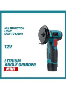 1 Set Mini Cordless Lithium Battery Angle Grinder - 19500RPM High-Speed Electric Polishing Machine With Compact Design, LED Light, And Rechargeable Battery For Versatile Grinding And Polishing Tasks - Ideal For DIY Enthusiasts And Professionals - Blue - View 3