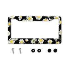 原创设计曼陀罗花图案铝合金汽车牌照框，防锈汽车配件，适合美国和加拿大标准尺寸，2 个孔带螺帽，适合女性和男性 - 1 個 - 查看 17