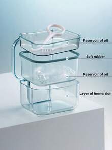 1 件便携式分层排水固定器牙科器具存储盒，正畸矫正器盒支架