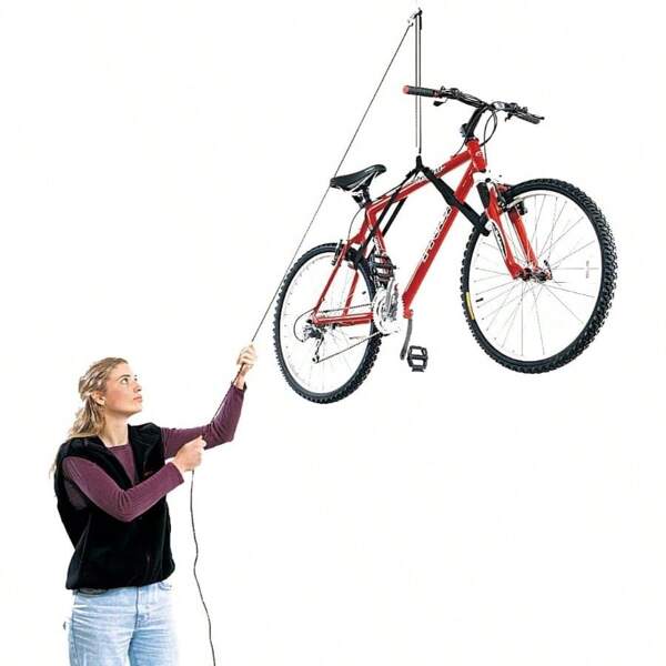 HARKEN Hoister Fahrräder und Garagenaufbewahrung 1-Punkt-Hebesystem 20 4 kg Kapazität 3 6 m Decke platzsparende Organisation einfache Ein-Personen-Bedienung sicherer Fallschutz